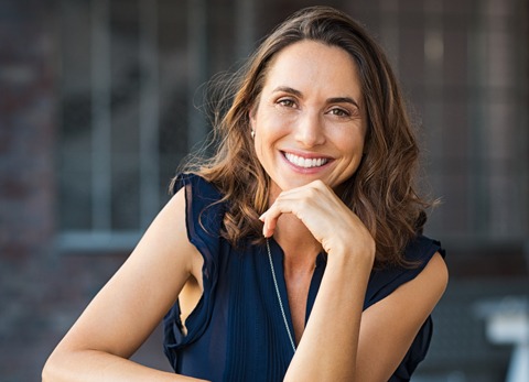 adult woman smiling